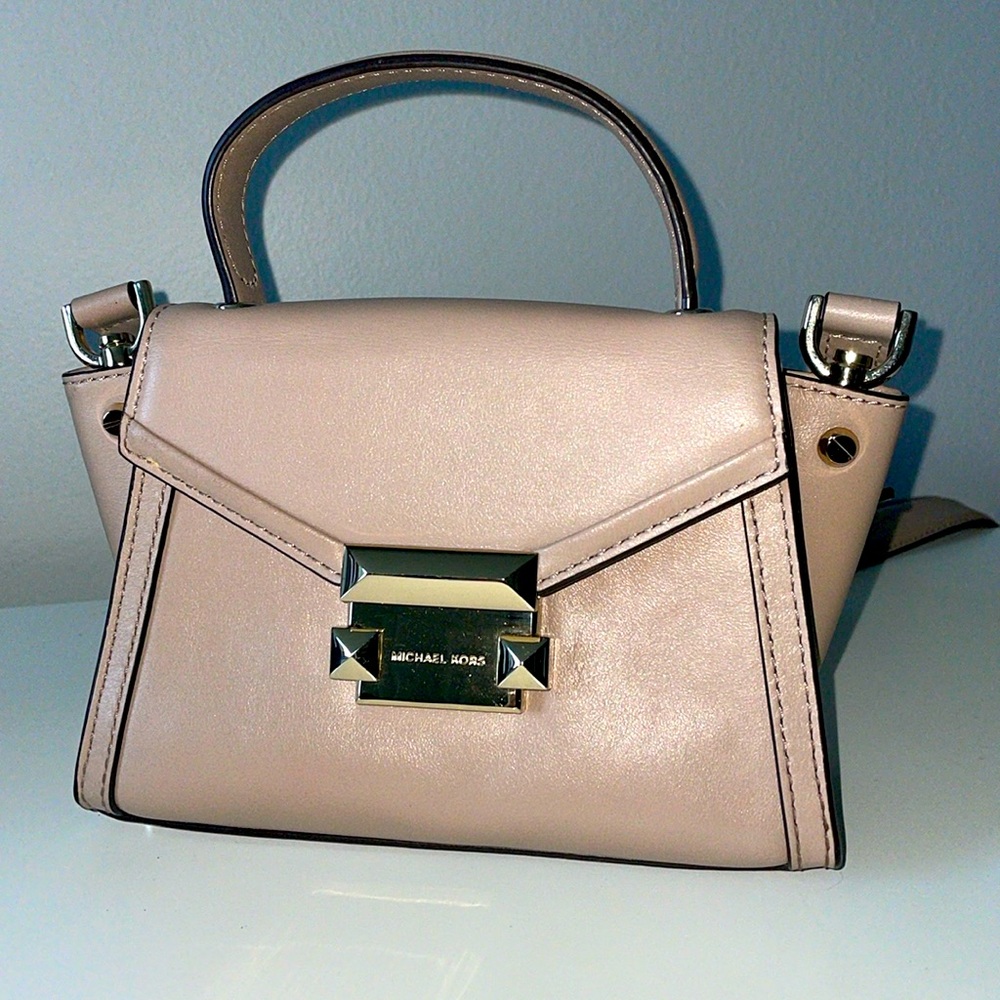 Michael Kors Whitney Mini Satchel Crossbody Light beige
